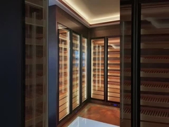 Μαύρο Γυάλινο Σαλόνι Πολυτελή Μοντέρνα Ντουλάπια Κρασιού Μάρκα MINXINLONG