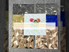 Κεραμίδια από ανοξείδωτο χάλυβα για την διακόσμηση τοίχων 300x300mm καθρέφτης Μεγάλο σπόρο Στερεόφωνο Φόντο Κεραμίδιο