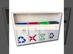 OEM Ανοξείδωτος Κάδος Απορριμμάτων Προσαρμοσμένα Μεταλλικά Προϊόντα από Ανοξείδωτο Χάλυβα για Εξωτερικούς Χώρους