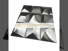 3D Στερεοσκοπικός Καθρέφτης Τοίχου Μπαρ Εστιατόριο Ξενοδοχείο Διακόσμηση Σαλόνι μεταλλικό Μωσαϊκό