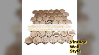 Vintage μωσαϊκό από ανοξείδωτο χάλυβα για τοίχους