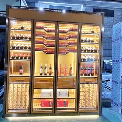 Αυξήθηκε χρυσό σύγχρονο γραφείο επίδειξης κρασιού εστιατορίων TUV 350*190cm