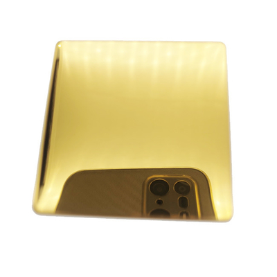 Ιαπωνικό χρυσό χρώμα καθρέφτη από ανοξείδωτο ατσάλι Super Mirror PVD επιμεταλλωμένο τιτάνιο Διακόσμηση μέταλλο