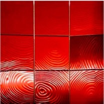 Κινεζικό κόκκινο σπειροειδές κεραμίδι 98 τοίχων μωσαϊκών καθρεφτών μετάλλων * τετραγωνική μορφή 98MM