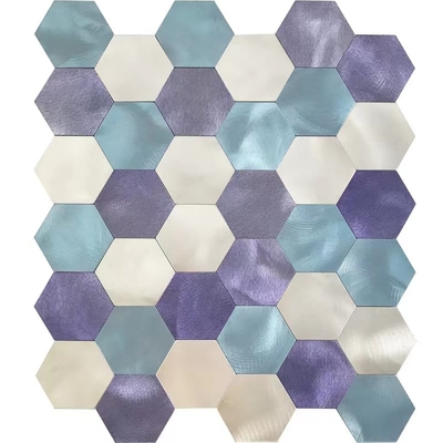 Hexagon μετάλλων κεραμίδια 48 X 48MM τοίχων μωσαϊκών διακοσμητικά γραπτός μικτός