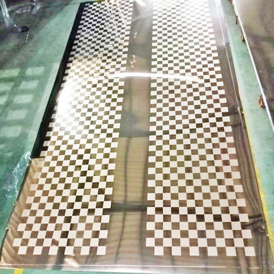 Καλή τιμή Απλό χαραγμένο ύφος φύλλο ανοξείδωτου χρώματος καθρεφτών 8K χρυσό σε απευθείας σύνδεση