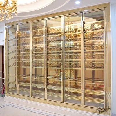 Καλή τιμή Βουρτσισμένα γραφεία 4 κρασιού ανοξείδωτου χαλκού συνήθειας αντίκα θερμοκρασία πορτών ελεγχόμενη σε απευθείας σύνδεση