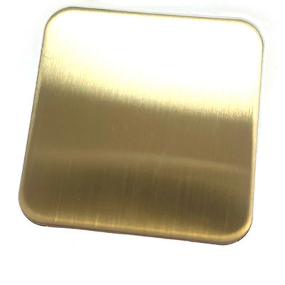 Καλή τιμή Σαμπάνια Χρυσό χρώμα Ξυρισμένη γραμμή μαλλιών Φινίρισμα 201J1 Χάλυβα από ανοξείδωτο χάλυβα με αντίγραφο δακτύλου σε απευθείας σύνδεση