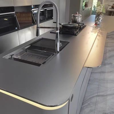 Προσαρμοσμένο 316L Hairline Brushed Embossed Beadblasting επιφάνεια φύλλα από ανοξείδωτο χάλυβα Τελειωμένο 304 Στρογγυλό Τμήμα Γραφείο κουζίνας