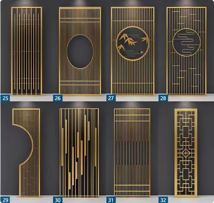 Καλή τιμή Προσαρμοσμένο σχεδιασμό 304 μετάλλου από ανοξείδωτο χάλυβα Εστιατόριο εισόδου Φόγιε Διαμέρισμα οθόνης για διακόσμηση σε απευθείας σύνδεση