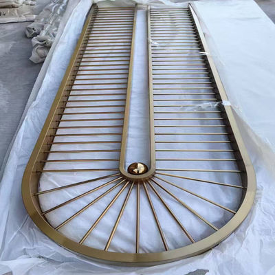 Καλή τιμή Χάλκινο χρώμα βουρτσισμένο hairline Laser Cutting 304 Stainless Steel Metal Screen Partition για διακόσμηση ξενοδοχείων σε απευθείας σύνδεση