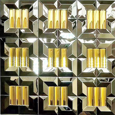 Καλή τιμή 3D μοναδικές υφή τοίχου έργα τέχνης Πίνακες από ανοξείδωτο χάλυβα Μεταλλικό ψηφιδωτό σε απευθείας σύνδεση