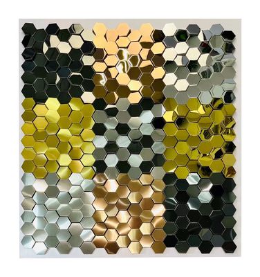 Καλή τιμή Σαμπάνια Χρυσά Μοζαϊκά από ανοξείδωτο χάλυβα για διαχρονικό και κλασικό ύφος σε απευθείας σύνδεση