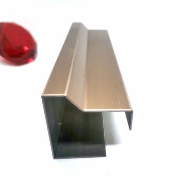 SUS ASTM Champagne-gold  Bronze Gray Stainless Steel Trim Strips For Hotel Construction Decoration