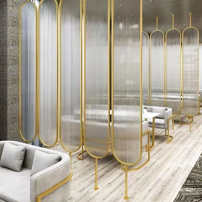Καλή τιμή Metal Brushed Satin Glass Metal Oval Stainless Steel Partition Dividers For Hotel Room σε απευθείας σύνδεση