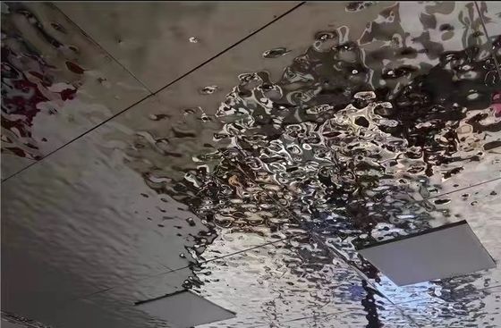 Καλή τιμή Ασημένιο Πολυχρώμα 316L 1.2MM πάχος καθρέφτης κύμα νερού κυματισμός Πίνακες από ανοξείδωτο χάλυβα με κουνουπίδι σε απευθείας σύνδεση