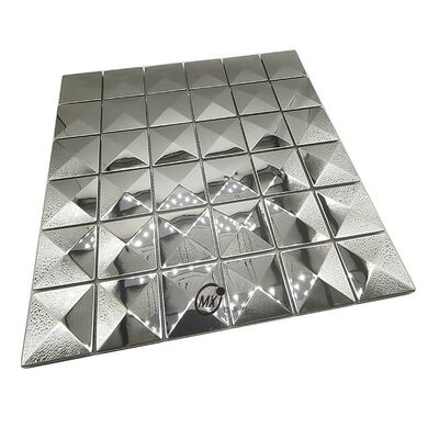 Wholesale 3D  Mirror Wall Sticker Square Mosaic Self-Adhesive Decorative Tiles For Home/KTV/Bar Interior Decoration