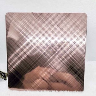 Καλή τιμή Διαγώνια Hairline καφετιά διακόσμηση Luxry φύλλων ανοξείδωτου χρώματος καθρεφτών σε απευθείας σύνδεση