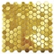 Hairline γυαλισμένο χρυσό κεραμίδι Backsplash ανοξείδωτου Hexagon για την κουζίνα ISO DIN
