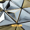 τρισδιάστατο κεραμίδι μωσαϊκών ανοξείδωτου κώνων τριγωνικό για τον ασημένιο χρυσό διακοσμήσεων JIS τοίχων
