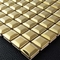 Μικρά κεραμίδια μωσαϊκών ανοξείδωτου κύβων χρυσά PVD για τη διακόσμηση 30.5x30.5cm τοίχων