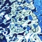 Σαπφείρου μπλε χρώματος φύλλο ανοξείδωτου νερού σφραγισμένο κυματισμός