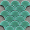 Νότια Αμερική μπλε πράσινο μπλε του ουρανού χρώμα μοτίβα σε σχήμα ανεμιστήρα κεραμικό μωσαϊκό πλακάκι για διακόσμηση τοίχων