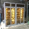 Το γραφείο κρασιού επένδυσης SS PVD αυξήθηκε χρυσός ορείχαλκος 2 ελεγχόμενο ψυγείο επίδειξης κρασιού ανοξείδωτου πορτών θερμοκρασία