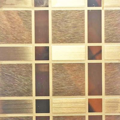 Καλή τιμή Μερικό Hairline χαραγμένο φύλλο ανοξείδωτου χρώματος καθρεφτών σχεδίων ορθογωνίων σε απευθείας σύνδεση