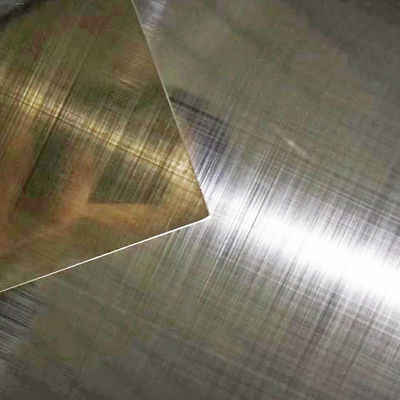 Καλή τιμή 304 Ασημένιο Χρυσό Χρώμα Crosshairline Brushed Φινίρισμα φύλλο από ανοξείδωτο χάλυβα με αντι-αγγειοτύπωση σε απευθείας σύνδεση