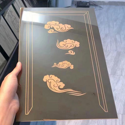 Καλή τιμή Συνήθειας μικρό φύλλο ανοξείδωτου χαρακτικής δειγμάτων μαύρο σε απευθείας σύνδεση