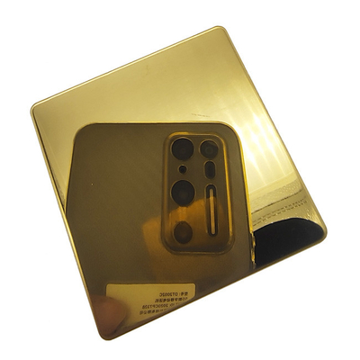 Χρυσό χρώμα Φύλλα από ανοξείδωτο χάλυβα Super Mirror PVD Επιμετάλλωση Τιτάνιο Έγχρωμη Διακόσμηση Μέταλλο