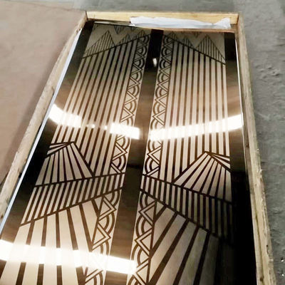 Silver Mirror Color 304 Stainless Steel Etched Panel for Lift