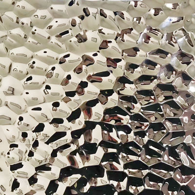 Καλή τιμή Ασημένιο πετράδι γαλάζιο νερό κυματισμένο ανάγλυφο πλάκα από ανοξείδωτο χάλυβα φύλλο για τοίχο διακόσμηση σε απευθείας σύνδεση