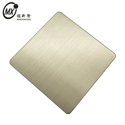 Καλή τιμή 201 304 316L J1J2 J3 Χτενισμένη γραμμή μαλλιών Χρώμα σαμπάνιας Επεξεργασία PVD Πλάκα από ανοξείδωτο χάλυβα σε απευθείας σύνδεση