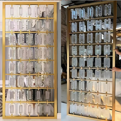 Καλή τιμή Χρυσό χρώμα hairline βουρτσισμένο καθρέφτη γυαλί Insert Mix 304 ανοξείδωτο χάλυβα χώρους διαχωρισμού οθόνης σε απευθείας σύνδεση