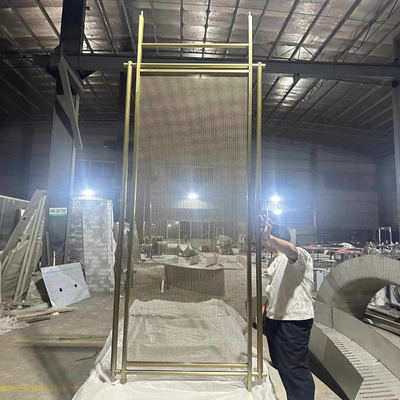 Αμερικανικό στυλ Laser Cutting Gold Stainless Steel Screen Room Partition για το σπίτι ξενοδοχείο εστιατόριο