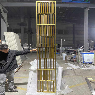 Καλή τιμή 304 Χρυσή επικάλυψη PVD δημοφιλής σχεδιασμός οικιακό εσωτερικό ξενοδοχείο διακοσμητικό διαχωριστικό δωματίου σύγχρονο διαχωριστικό σε απευθείας σύνδεση