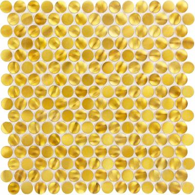 Καλή τιμή Στρογγυλό σχήμα Χρυσό χρώμα Μοζαϊκό από ανοξείδωτο χάλυβα για τοίχο σε απευθείας σύνδεση