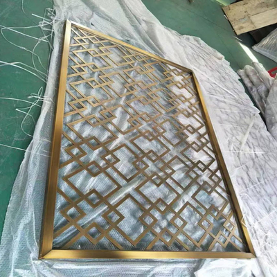 304 Τελειοποίηση Laser Cutting Stainless Steel Metal Screen Partition Μαύρο Χρυσό Ροζ Χρώμα Σατέν Διαχωριστικά από ανοξείδωτο χάλυβα Για εσωτερική διακόσμηση ξενοδοχείων