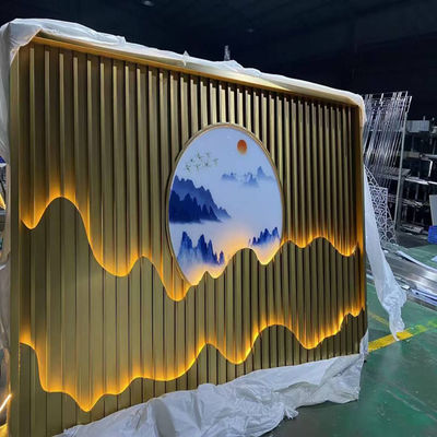 Ζωγραφική τοπίου Κινέζικο στυλ High-End Προσαρμοσμένη μεταλλική οθόνη από ανοξείδωτο χάλυβα