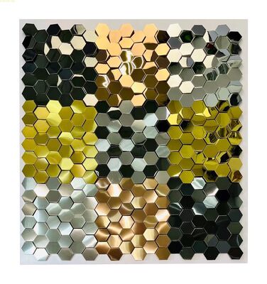 Καλή τιμή Σαμπάνια Χρυσά Μοζαϊκά από ανοξείδωτο χάλυβα για διαχρονικό και κλασικό ύφος σε απευθείας σύνδεση