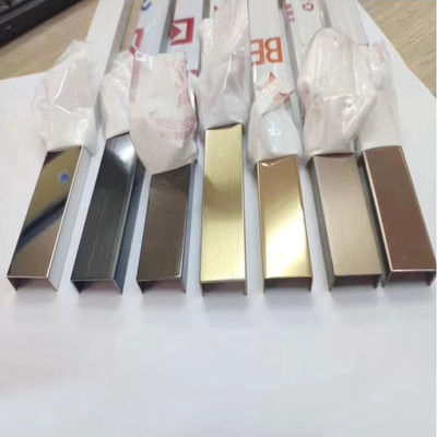 Καλή τιμή U Σχήματος Διακοσμητικές Λωρίδες από Ανοξείδωτο Χάλυβα για Εσωτερική και Εξωτερική Διακόσμηση, Έγχρωμη Επένδυση Περιθωρίου Ποδιού με Επίστρωση PVD σε απευθείας σύνδεση