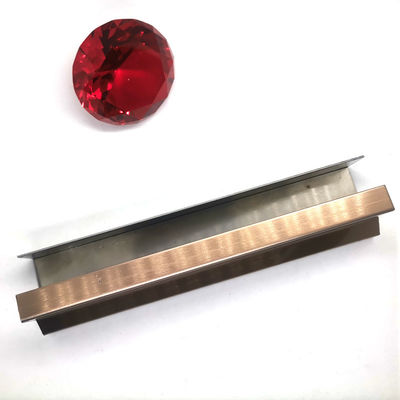 SUS ASTM Champagne-gold  Bronze Gray Stainless Steel Trim Strips For Hotel Construction Decoration