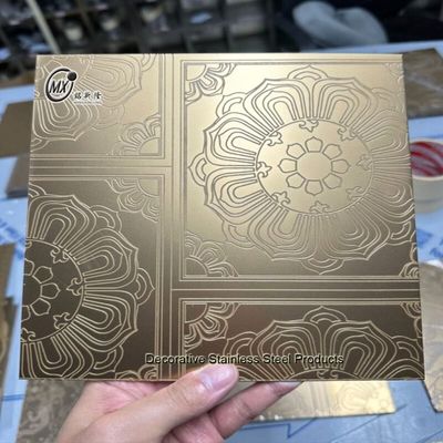 Καλή τιμή Διαφορετικά μοτίβα χαραγμένη επιφάνεια Pvd επίστρωση φύλλο από ανοξείδωτο χάλυβα για την διακόσμηση του σχεδιασμού σε απευθείας σύνδεση