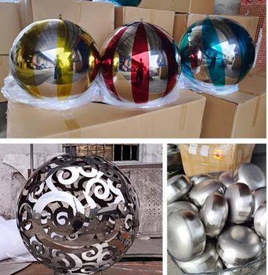 Silver Red Blue Powder Coated 316L Stainless Steel Sculpture For Lobby Decoration