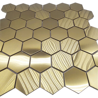 ORM ODM Golden Matte/Glossy Finish  Mosaic Tiles For Interior Decoration For Kitchen Backsplash/Bathroom Wall