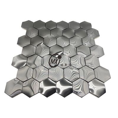 Μωσαϊκό από ανοξείδωτο χάλυβα Premium Black Mirror - Πάχος 3mm Φύλλα 300x300mm Για εσωτερική διακόσμηση