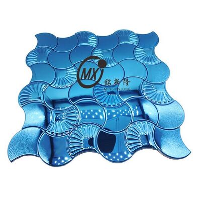 Μοντέρνα Μωσαϊκά Φύλλα από Βουρτσισμένο Ανοξείδωτο Χάλυβα για Διακόσμηση Εσωτερικών Τοίχων