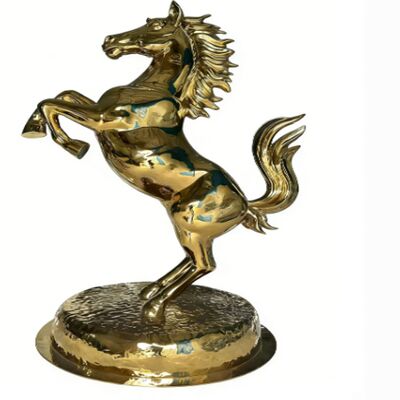 Καλή τιμή OEM/ODM Service Titanium Gold Mirror Surface Horse Figurine  201 304 Grade Metal  Animal Art Ornament for Garden Outdoor Decor σε απευθείας σύνδεση